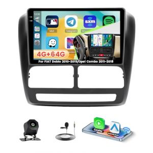 Roinvou 4G+64G Android 15 Autoradio pour Fiat Doblo 2010-2015/Opel Combo 2011-2018 Carplay Android Auto, 9'' Incell &Eacute;cran Tactile Radio Mirror Link GPS Bluetooth FM RDS WiFi EQ SWC Cam&eacute;ra de Recul (wenheyou, neuf)