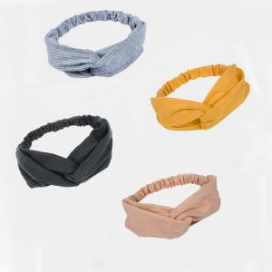 Bandeau croisé tricoté en tissu européen et américain en gros (YIli001, neuf)