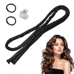 4 Pièces Boudin Cheveux Boucle Sans Chaleur,Gros Bigoudis Heatless Hair Curlers,Boucles Boucleur de Mousse,Coiffure Bandeaux Boucleme,Bigoudi Barre Boucler,Court et Long,pour Femmes (Noir, Moyen) (CARTOLOGY DIRECT S.R.L., neuf)