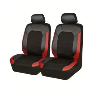 LGTYFVS 2 Pi&egrave;ces Housses de Si&egrave;ge Auto Avant pour Nissan Navara D22 Navara D40 Navara D40 S Navara Np300 Navara Np300 S, Simili Cuir Confortables et Respirantes Compatibles Airbags Toute Saison,Red (liulimingshangdian, neuf)