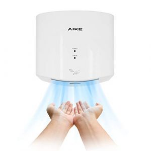 AIKE Sèche-Mains 10 Secondes pour sécher, Sèche-Mains électrique à économie d'énergie Automatique à Grande Vitesse, Sèche-Mains Commercial pour Salle de Bain et Toilettes AK2630S 1400W Blanc (AIKEDirect, neuf)