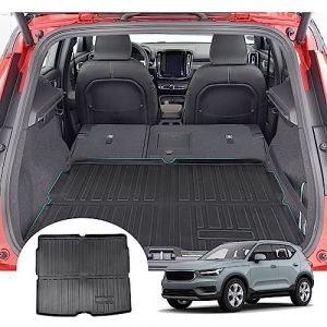 GAFAT Volvo XC40 C40 Recharge 2018-2024 2025 Tapis de Coffre, Facile à Plier en TPE pour Toutes Saisons, Volvo C40 2023 Tapis Scanner 3D Bord Haut Multifonction, Volvo XC40 Accessoires (GAFAT(EU), neuf)
