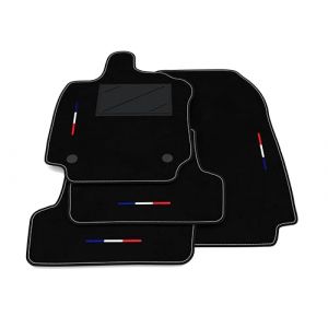 Tapis compatibles avec Renault Clio 4 2012-2019, broderie drapeau, kit de tapis de voiture personnalisé (Somer Car, neuf)