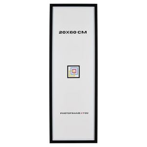 Photoframe4you - Cadre photo 20x60 cm - Noir Mat - Cadre photo en plastique avec verre acrylique - Cadre photo 60x20 cm - Nancy (Photoframe4you, neuf)