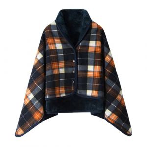 Plaid Polaire Femme Manteau Cape Femme Plaid Pull Manteau Femme Hiver Chaud Gilet Polaire Femme Hiver Chaud Robe Polaire Femme Cadeau Femme Plaid Pull Femme Veste Femme Hiver (Lxitoler Store, neuf)