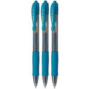 Pilot G2 07 BL-G2-7 Lot de 3 stylos &agrave; bille r&eacute;tractables &agrave; encre gel Bleu clair Pointe 0,7 mm Largeur de trait 0,39 mm (DLM Direct FR, neuf)