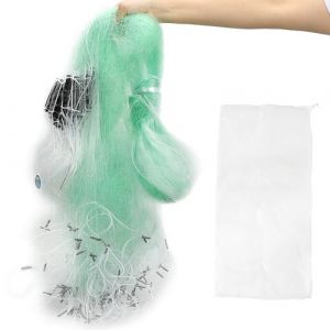 Stonenect Filet de pêche 3 Couches en Nylon 30x2M 30M de Longueur, 2M de Hauteur avec flotteurs et éviers Piège à appâts Pliable (10cm Maille-5 Doigts) Filament Gillnet Net Fishing (Stonenect, neuf)