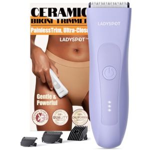 MANSPOT Tondeuse Corps Homme, Tondeuse Intime Homme &Eacute;tanche IPX7 Wet & Dry, Rasoir Electriques avec Lame en C&eacute;ramique Hypoallerg&eacute;nique, Rasoir Corps pour Aisselles, Corps, Partie Intimes (Violet) (LANGZ EU, neuf)
