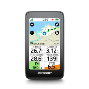 iGPSPORT BiNavi Air Compteur Velo sans Fil, 3" Tactile HD Navigation Vocale & Carte iClimb 3.0, Autonomie 30h GPS Velo (iGPSPORT Official, neuf)