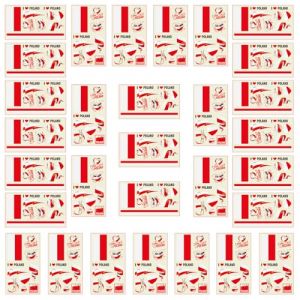 Aotusoa 30x Tatouages Temporaires du Drapeau de la Pologne pour Compétitions Internationales 2024 Euro Football Coupe du Monde Autocollant Facial Imperméables Tatouage (Pologne) (aotusoa FR, neuf)