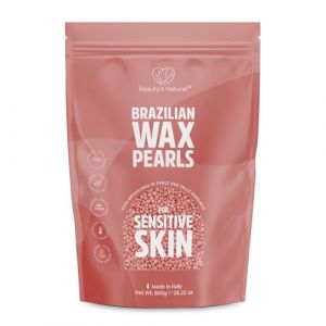 Beauty’s Natural® 800g bille de cire pour épilation au dioxyde de titane rose. Cire epilation maillot e corps sans band. Cire epilation sans bande Made in Italy testée au nickel. (Beauty's Natural, neuf)