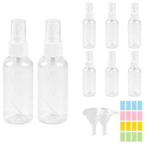 BORISCA 8 Pièces Spray Vide, 50ml Flacon Spray Vide Transparent Vaporisateur Vide Plastique Flacon Pulvérisateur Petit Vaporisateur de Voyage Spray Bottle pour L'eau, L'alcool, Le Parfum, La Lotion (Jiang Hongqin, neuf)