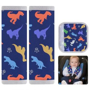 MHJY 2 Pièces Housse Siege Auto Bebe Protège Ceinture de Sécurité Voiture Enfant Coussin de Ceinture de Sécurité pour Poussette Protection d'épaule Et de Cou Nouveaubron (Touchhome-EU, neuf)
