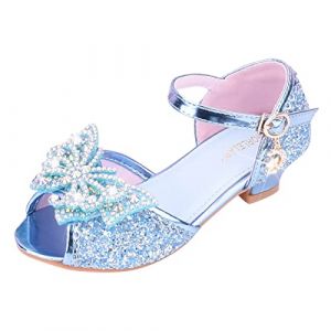 BOTCAM Chaussures de Princesse pour fille avec paillettes et talons Sandales &agrave; talons Pompes &agrave; talons hauts Chaussures de princesse pour enfants Cosplay F&ecirc;tes Mary Jane Chaussures de mariage (sgrfxghrd, neuf)