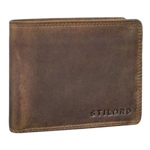 STILORD 'Lunis' Porte Monnaie Homme RFID Cuir Vintage Portefeuille Élégant Bourse avec Étui Carte Bancaires Pochette Carte en Cuir Véritable, Couleur:Marron Moyen (STILORD Cuir, neuf)