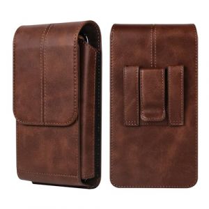 Pochette Ceinture Smartphone Cuir, Sac Téléphone Portable Ceinture, Ceinture Clip Sacoche Etui Universel Homme Holster Sac de Taille Sac Banane Portefeuille Porte-Cartes Coque avec Boucle de Ceinture (Esyean, neuf)
