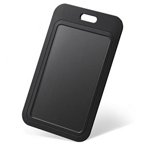 Uniclife Lot de 1 porte-badges coulissants en plastique noir avec fen&ecirc;tre transparente pour cartes d'identit&eacute; de bureau, cartes de cr&eacute;dit, cartes de proximit&eacute;, permis de conduire et laissez-passer (Dinglang, neuf)