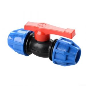 Feegow Vanne d'isolement – Robinet d'arrêt 20 mm/25 mm/32 mm PE Robinet à boisseau sphérique Raccord de compression pour tuyau d'eau – Vanne d'arrêt d'eau du robinet (25 mm) (Florestoria, neuf)