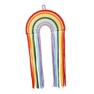 Vaguelly Organisateur De Pinces à Cheveux Accessoire Coups De Cheveux Pendaison En Âge Monté Fille Enfants Porte-arc Arc-en-ciel Organisation Caddie Clips Pour Mur Corde De Coton (Letesi, neuf)