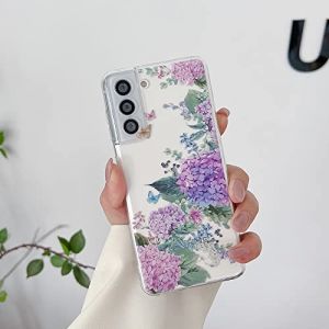 FIFTHAVE Coque Samsung Galaxy S23 Fleurs Motif &Eacute;tui 3D Filles Florales Transparent Silicone Housse Femme TPU Coque de Protection Antichoc Case Housse pour Samsung S23 6.1''-Grappes de Fleurs (Ysqtech, neuf)