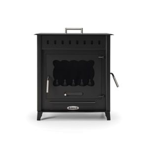 PRENSA Stove - Poêle à Bois Grand Modèle VESUBIO 2 avec Four et Porte Latérale – 14,3 KW – Acier 4 mm – Sortie Arrière – ECODESIGN 2022 (Maestro Ferretero, neuf)
