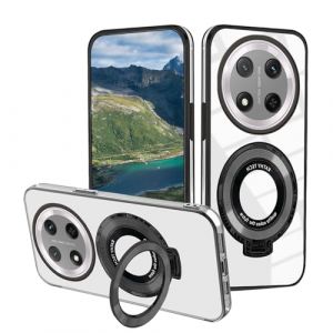 Wousunly Compatible avec Coque Honor Magic 7 Lite Transparente Ultra Fine Coqu Honor Magic7 Lite/Honor X9c avec Anneau 360 Degr&eacute;s Protection Silicone Antichoc Slim Bumper Housse (Noir) (Wousunly, neuf)