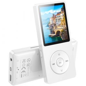 64Go Lecteur MP3 Bluetooth 5.3 AGPTEK Lecteur Musical avec Haut-Parleur et Bouton Volume Baladeur Portable sans Perte HiFi 70H Ultra-Longue Autonomie MP3 Sport avec Radio FM(sans Casque)-Blanc (Dreameater, neuf)