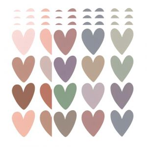 THQAE 96 Pcs stickers muraux enfants, stickers muraux pour chambre d'enfant, Motif cœurs, Décoration murale pour chambre d'enfant fille et garçon, Décoration murale pour chambre de bébé (ProTechika OÜ, neuf)