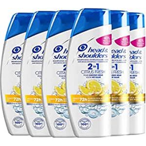 Head & Shoulders, Citrus Fresh 2en1 Shampoing Antipelliculaire Et Après-shampoing, Pour Cheveux Gras, Formule 2en1, Lot de 6x270 ml (PROTRADE, neuf)