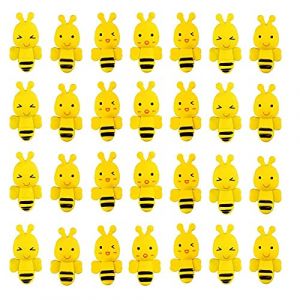 Hoshisea 50 Pi&egrave;ces Abeilles Gomme, Gommes mini animaux mignons, Gomme Jaune, Abeilles Gommes mignonnes, Utilis&eacute; pour le Dessin, l'esquisse, les R&eacute;compenses pour les Devoirs (Hoshiva, neuf)