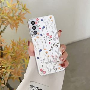 FIFTHAVE Coque Samsung Galaxy S23 Fleurs Motif &Eacute;tui 3D Filles Florales Transparent Silicone Housse Femme TPU Coque de Protection Antichoc Case Housse pour Samsung S23 6.1''-Petites Fleurs fra&icirc;ches (Ysqtech, neuf)