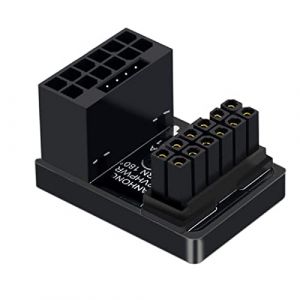 xiwai Adaptateur modulaire d'alimentation PCI-E 5.0 16 broches (12 + 4) m&acirc;le vers femelle coud&eacute; vers le bas &agrave; 360 degr&eacute;s 12VHPWR pour carte graphique 4080 5090TI (Jimi Cable, neuf)