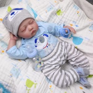 SYP Poupée Reborn Réaliste 20 Pouces 50cm Bebe Reborn Garcon Poupée en Silicone Souple Nouveau-né Poupée Reborn avec Accessoires Poupee Reborn Garcon Jouets pour Enfants (sjzyjl store, neuf)