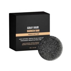 Barre anti-cheveux gris - Savon noircissant hydratant et nourrissant pour hommes et femmes, barre anti-cheveux gris pour une crini&egrave;re brillante et un activateur de racines (1) (Fuhandianzi, neuf)