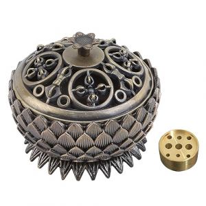 Misazy encensoir, Porte encens Baton, encensoir Charbon, Support encens Baton, br&ucirc;leur dencens, bruleur encens, Porte encens Lotus pour la d&eacute;coration de Maison de th&eacute; de Bureau &agrave; Domicile, 7 * 6cm (linxianaidi, neuf)