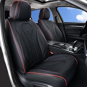 Coverado Housses de siège universelles pour Voiture, Ensembles de Housses de Protection Siège Voiture Avant 2 pièces, Cuir PU imperméable Housses Siège aux berlines SUV Pick-ups (Coverado, neuf)
