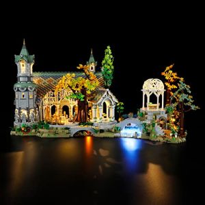 GEAMENT Jeu De Lumi&egrave;res Compatible avec LEGO Le Seigneur des Anneaux : FONDCOMBE (RIVENDEL) - Kit D'&eacute;clairage LED pour 10316 (Mod&egrave;le de Bloc Non Inclus) (GEAMENT-FR, neuf)
