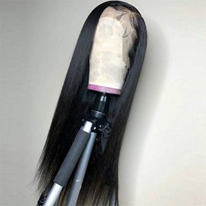 Perruques Avant Cheveux Synthétiques Longue Perruque Droite Soyeuse Adaptée Aux Femmes Noires Perruque Avant Densité 150% Perruque Résistante À La Chaleur, 22 Pouces (22 Pouces) (ydxdsp, neuf)