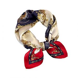 Aufeel Petit foulard carrée 100 % pure soie de mûrier pour femme, Foulard en soie, 53 x 53 cm, Small (TechGeniusDepot, neuf)