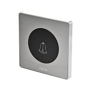 sourcing map Sonnette Bouton Poussoir Interrupteur Mural Montage Réinitialisable Carré Argenté AC 250V 16A Inox Acier Panneau 86mmx86mm Brossé Finition (Weisser Berg, neuf)