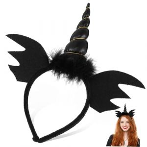 Ipetboom Serre-t&ecirc;te Licorne Pour Halloween Bandeau De Cheveux D&eacute;coration De F&ecirc;te Accessoire De Cosplay Serre-t&ecirc;te Halloween (KinRoZ, neuf)