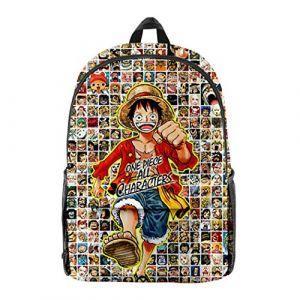 WANHONGYUE One Piece Anime Backpack Sac à Dos Sacs portés Dos Sac d'école pour Garçon et Fille / 31 (WANHONGYUE, neuf)