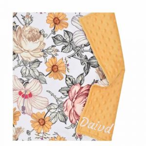 Couverture Personnalisée Bébé Avec Prenom,Doudou Bebe Personnalisé,Couverture Bebe Fille,Doudou Bebe Garçon,couverture Personnalisée Bébé,Cadeau Personnalisé Bebe Naissance (GUFENGDIAN, neuf)