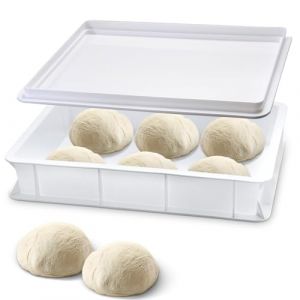 OulQinyhome Bac à Pâton Pizza et Pain - Boîte Fermentation Pizza en plastique - Boîtes à Pétrissage avec Couvercle - Conteneur pour Levée empilable pour pizza,pain et pâte (30x40x10cm) (NITAVARIA RESOURCE S.R.L., neuf)