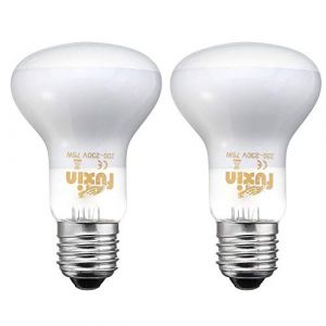 POFET Lot de 2 ampoules chauffantes pour reptiles - Lampe infrarouge durable - Lumi&egrave;re blanche pour animaux domestiques Pour reptiles et amphibiens l&eacute;zards tortues araign&eacute;es 220-240 V (75 W) (POFET EU, neuf)