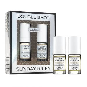 Sunday Riley Double Shot Auto Correct Eye Cream Duo Skincare Set, 1,5 ml, Blanc (Fijntek, neuf)
