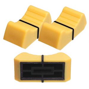2x Prof. Bouton Fader Jaune Aufnahem 8mm Lever 1 - Schiebeknopf Bouton Manette Fader pour Potentiom&egrave;tre &agrave; Glissi&egrave;re Potentiom&egrave;tre Coulissant Potentiom&egrave;tre (pot4audio, neuf)