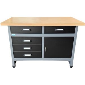 K&uuml;pper &Eacute;tabli pour imprimante 3D, 120 x 84 x 60 cm, 5 tiroirs, 1 porte, charge maximale : 300 kg, plaque de placage massif (STAHLFREAK Warenhandel GmbH, neuf)