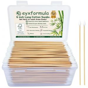 Cotons-tiges de pr&eacute;cision de 15,2 cm &ndash; Long b&acirc;ton de coton pointu avec &eacute;tui &ndash; Applicateurs &agrave; pointe en coton pour maquillage, pistolet de nettoyage, &eacute;lectronique, zone difficile &agrave; atteindre (ZQH1210, neuf)