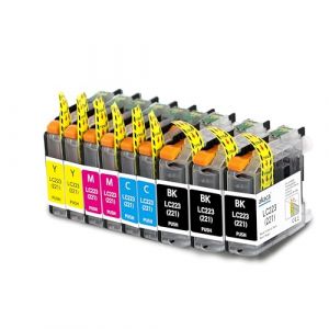akaca LC223 XL Cartouches d'encre Compatibles avec Brother LC-223 LC-221 LC221, pour DCP-J562DW J4120DW MFC-J480DW J680DW J880DW J4420DW J4620DW J4625DW J5320DW J5620DW J5625DW J5720DW (Lot de 9) (akaca, neuf)